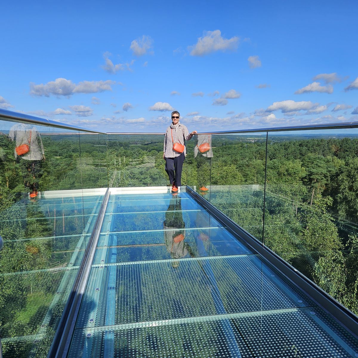 Ines Meyrose 2024 auf dem Skywalk im Heide-Himmel in der Lüneburger Heide